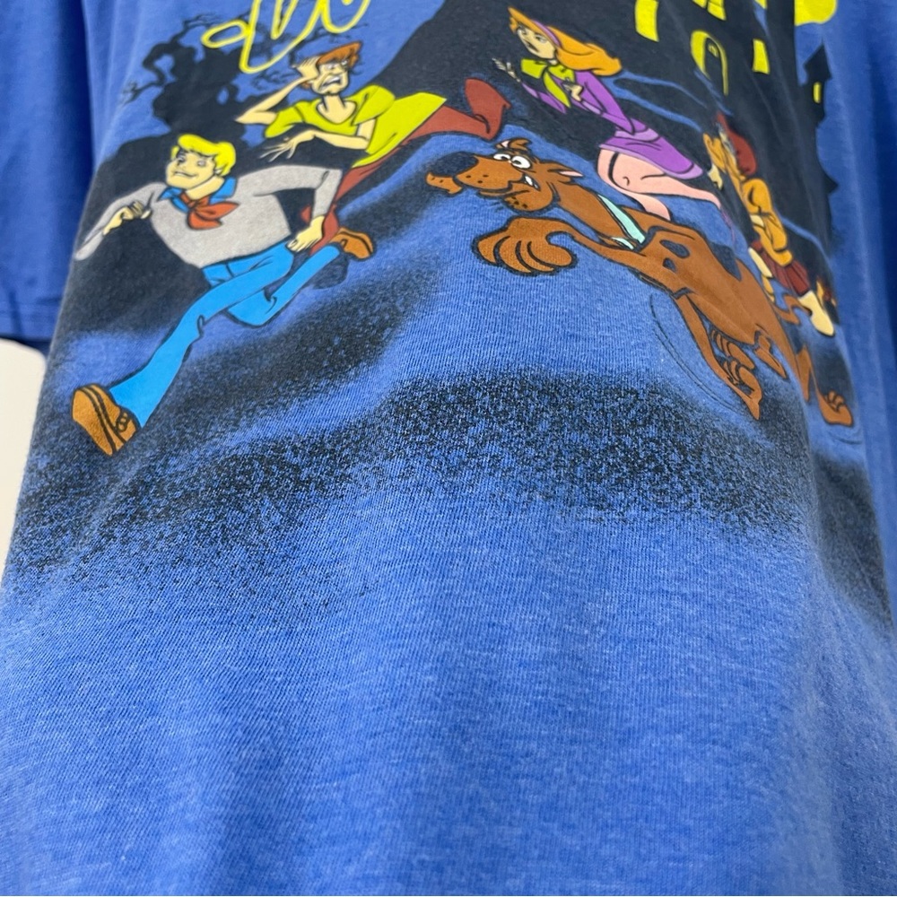 Scooby Doo T-Shirt XL Blue Retro Graphic 90s Cartoon Tee Nostalgia Dog Ghost - Picture 11 of 16
